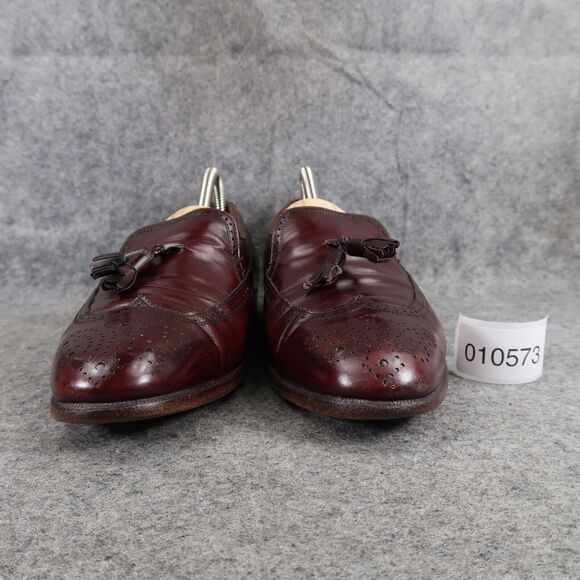 Bally Shoes Mens 8 Tassel Loafers Salisbury Wingtip Leather Brogue Classic Dress - Picture 3 of 15